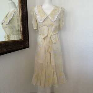 Women’s Vintage Yellow Dress - Fits like a Medium